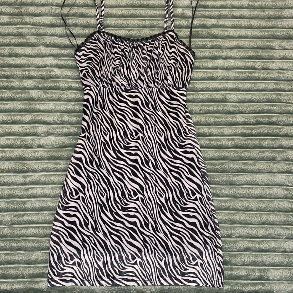 Zebra Print Mini Dress